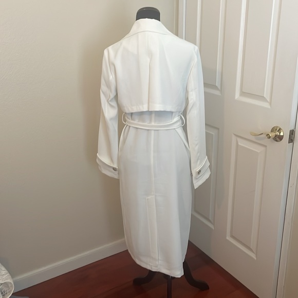 New Bagatelle Collection Off White Trench Coat jacket - Picture 7 of 17